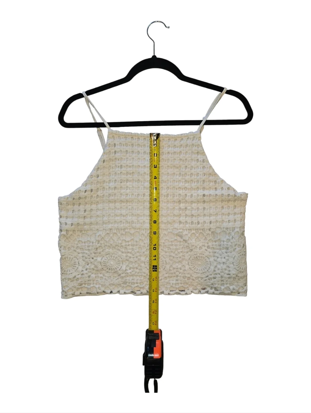 Love on a Hanger ivory crochet crop top – size XL - Picture 4 of 7